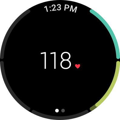 heart rate is displayed on watch