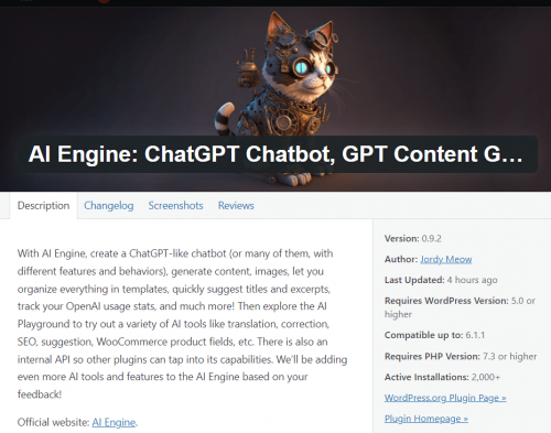 Meow Apps AI Engine WordPress plugin