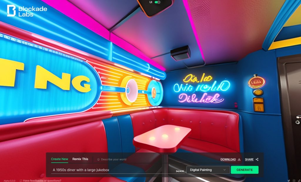 1950s diner created by Blockade Labs