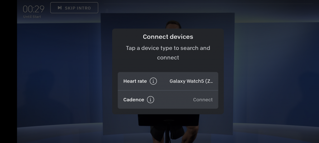 Cadence connect screen