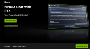 Nvidia Chat with RTX download page