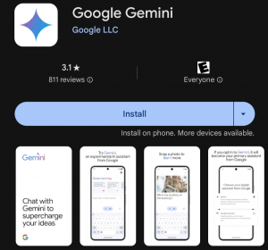 Gemini in the Google Play Store