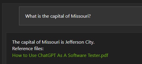 Chat RTX giving answer outside of local document